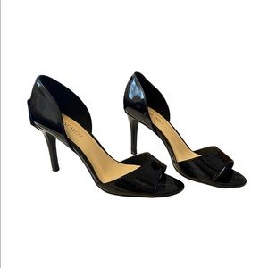 NINE WEST open toe black heels